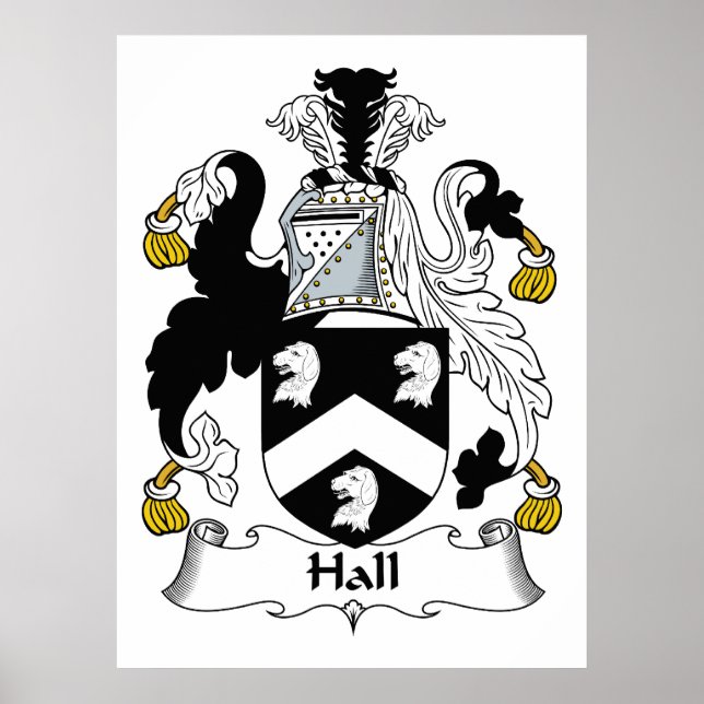Poster Hall Family Crest (Devant)