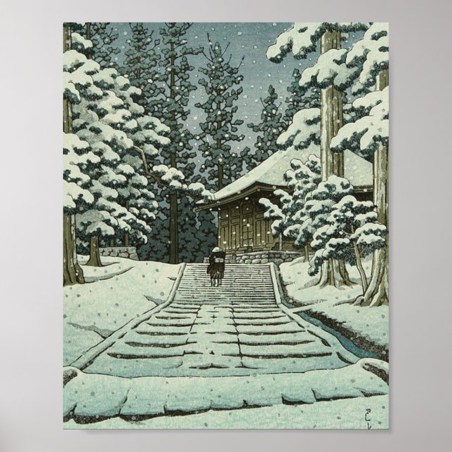 Poster Hall Hiraizumi du Hué d'Or - Hasui Kawase (Devant)