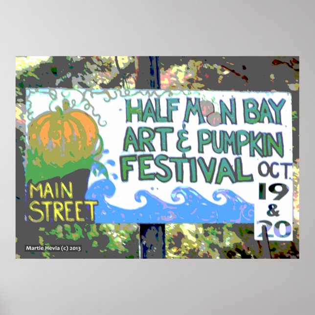 Poster Halle Moon Bay Art & Citrouille Festival II (Devant)