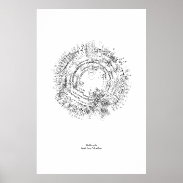 Poster Hallelujah (noir) (Devant)