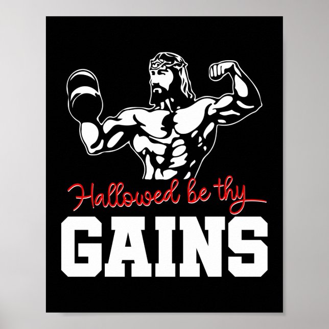 Poster Hallow Be Thains Gains Jesus Entraînement (Devant)