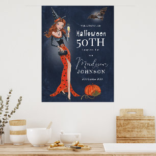 Poster Halloween 50 ème fête d'anniversaire