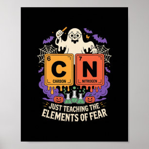 Poster Halloween 67 Mème Science Chimie Professeur Périod