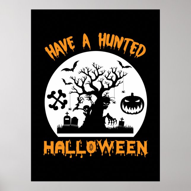 Poster Halloween Avoir Un Anniversaire D'Halloween Drôle (Devant)