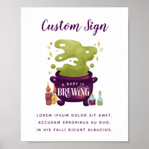 Poster Halloween Baby est brasser Douche Panneau personna