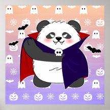 Halloween Bébé Panda Dracula Vampire Mignon