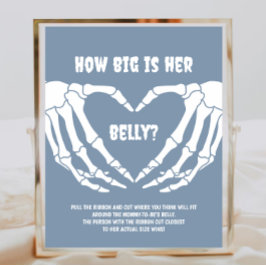 Poster Halloween Boy Baby shower Quelle Taille A Son vent