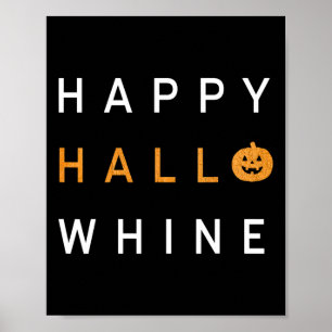 Poster Halloween branché Happy Hello Whine