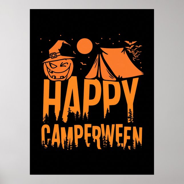 Poster Halloween Camper Nature (Devant)