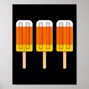 Poster Halloween Candy Corn Fun Glace Crème Popsicles