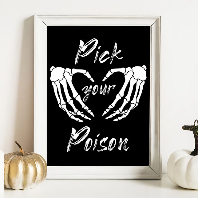 Poster Halloween Choisissez votre poison Poison Baby show (Créateur téléchargé)