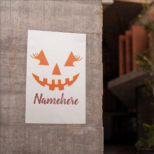 Poster Halloween Citrouille Jack-o'-lantern fille personn