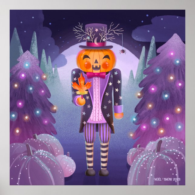 Poster Halloween Citrouille Nutcracker Art Imprimer (Devant)
