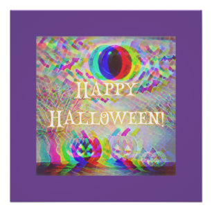 Poster Halloween Citrouilles lumineux