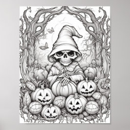 Poster Halloween Coloration adulte