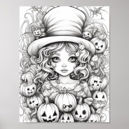 Poster Halloween Coloration adulte