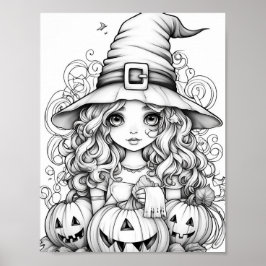 Poster Halloween Coloration adulte