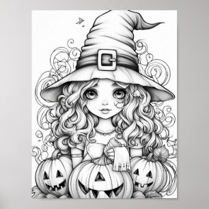 Poster Halloween Coloration adulte