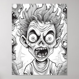 Poster Halloween Coloration adulte