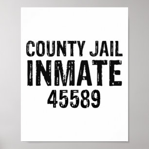 Poster Halloween Comté Prisonnier Détenu Costume Partie