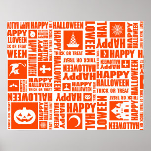 Poster Halloween Cool Personnalisé Whimsical Typographie
