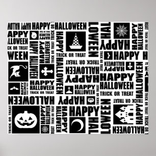Poster Halloween Cool Personnalisé Whimsics Typographie N