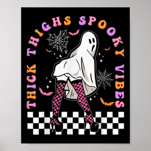 Poster Halloween Costume Fantôme épais cuisses Vibes Éffr