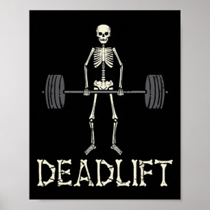 Poster Halloween Deadlift Skeleton Gym Costume Me