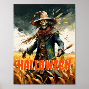 Poster Halloween Déplaisant Scarecrow