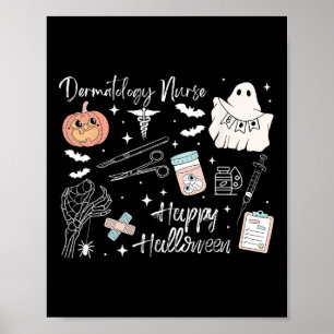 Poster Halloween dermatologie Infirmière Injecteur esthét