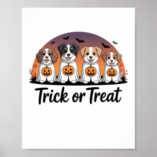 Poster Halloween des bonbons ou un sort