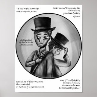 Poster Halloween Dr. Jekyll and Mr. Hyde Gothic Art Print
