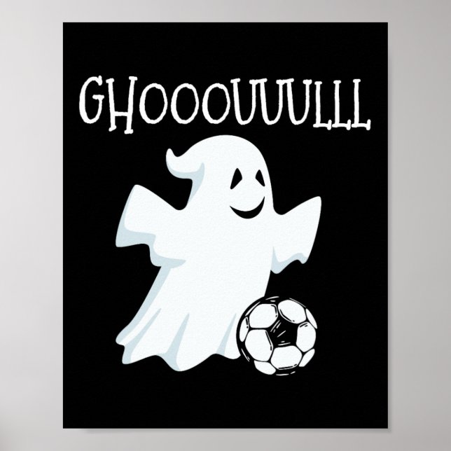 Poster Halloween du football fantôme (Devant)