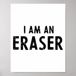 Poster Halloween Enseignant Je Suis Un Eraser Costume Drô