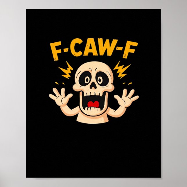 Poster Halloween F-Caw-F Skull (Devant)