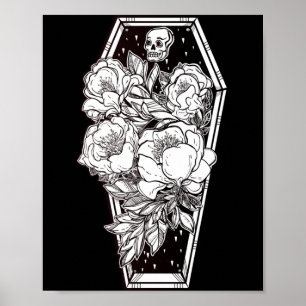 Poster Halloween floral épouvantable