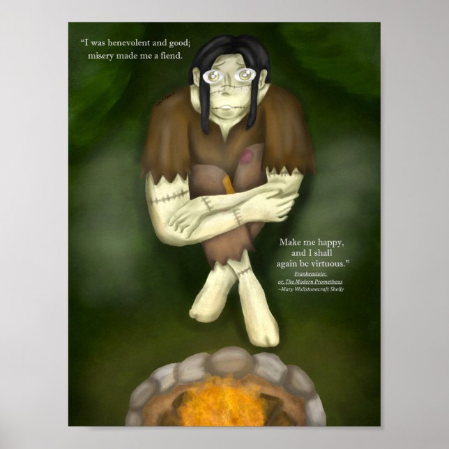 Poster Halloween Frankenstein Art Print (Devant)