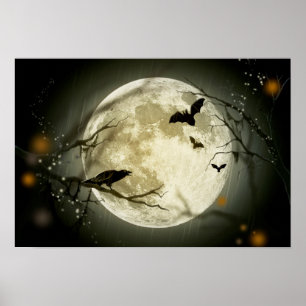 Poster Halloween Full Moon