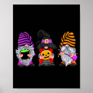 Poster Halloween Gnomes mignon Automne Citrouille Automne