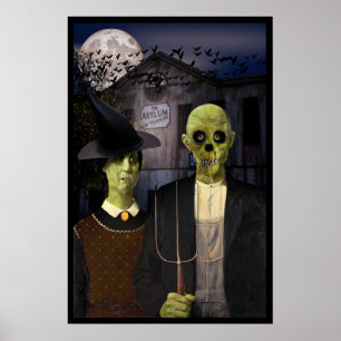 Poster Halloween gothique américain