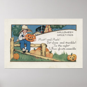 Poster Halloween GreetingHist et Hark
