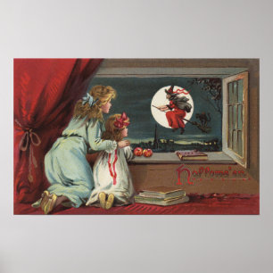 Poster Halloween GreetingWitch from the Window