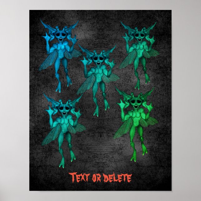 Poster Halloween Gremlins effrayants Personnalisé (Devant)