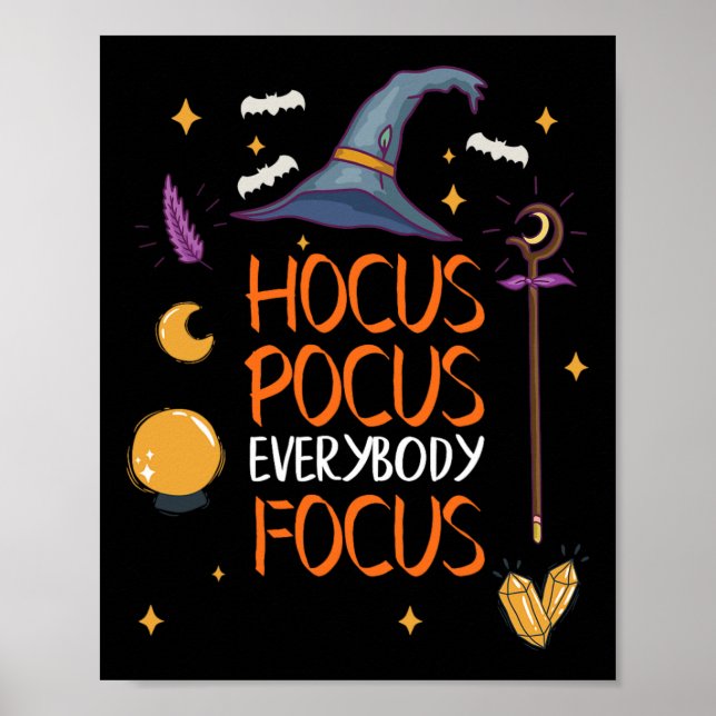 Poster Halloween Hocuss Pocus Tout le monde Focus Enseign (Devant)