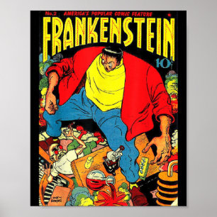 Poster Halloween Horreur Bande Dessinée Vintage Rétro Drô