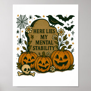 Poster Halloween Horror Saison Éffrayante Ici Met Mon Men