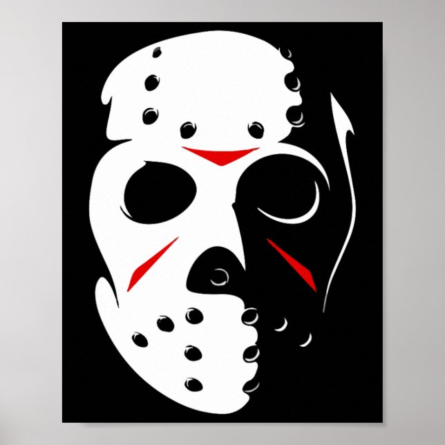 Poster Halloween Jason Hockey Mask Vendredi 13 (Devant)
