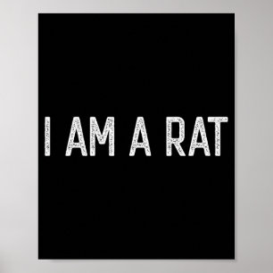 Poster Halloween Je Suis Un Rat Drôle Amoureux De Rats J'
