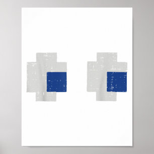 Poster Halloween Joueur Pixel Yeux Costume de jeu Hommes 