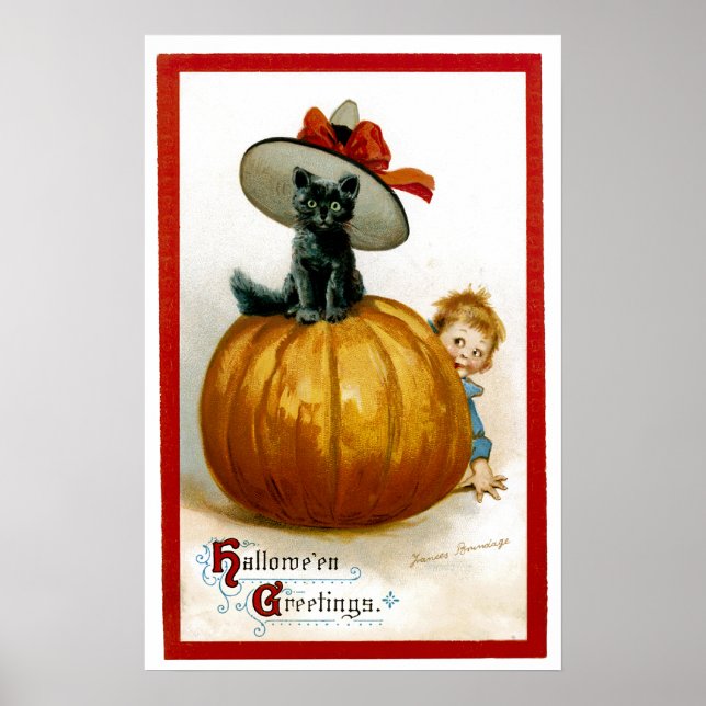 Poster Halloween Kitty à la mode (Devant)